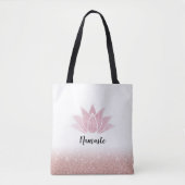Tote Bag Parties scintillantes roses d'or de Namaste de (Devant)