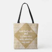 Tote Bag Partition ancienne avec citation musicale (Dos)