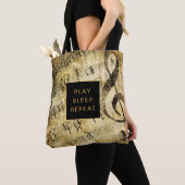Tote Bag Partition de musique Vintage (De près)