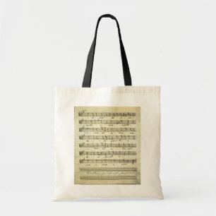 Tote Bag Partition musicale vintage, partition musicale ant