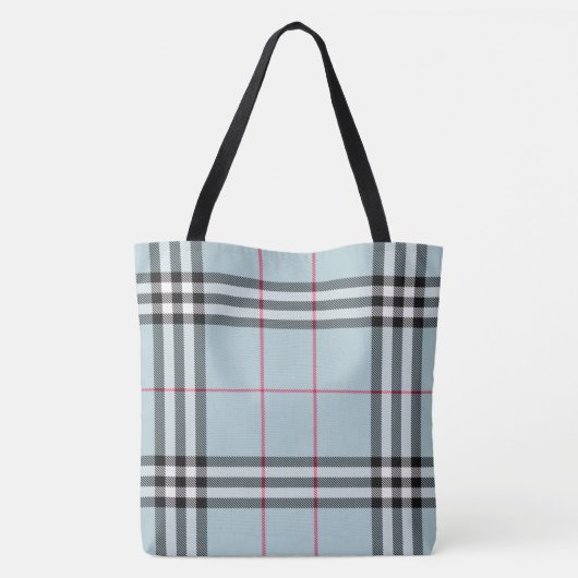 Tote Bag Partout copie grand Fourre-tout - plaid bleu (Dos)