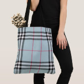 Tote Bag Partout copie grand Fourre-tout - plaid bleu (De près)