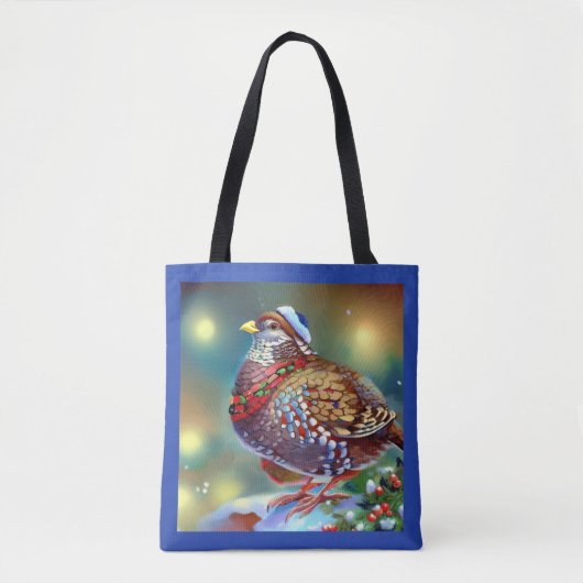 Tote Bag Partridge de Noël 4 (Devant)
