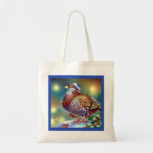 Tote Bag Partridge de Noël 4 (Devant)