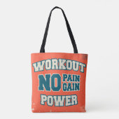 Tote Bag Pas de douleur pas de gain puissance d'entraînemen (Dos)