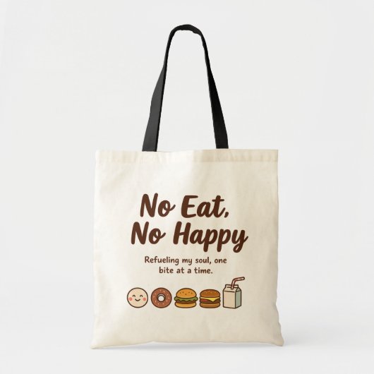Tote Bag Pas De Manger, Pas De Joyeux (Devant)