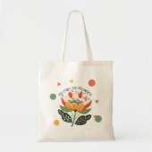 Tote Bag Pas de pluie Pas de fleurs Citation d'inspiration (Devant)