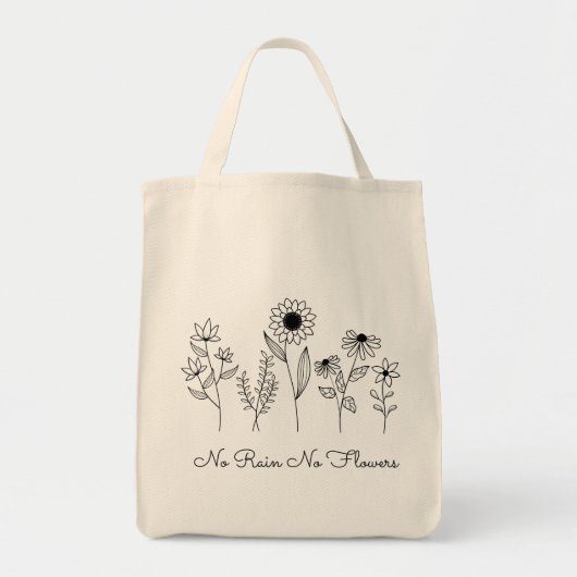 Tote Bag Pas de pluie Pas de Fleurs Ligne Boho (Devant)