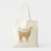 Tote Bag Pas de Prob Llama Champagne or Étincelles Monogram (Devant)