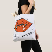 Tote Bag Pas de Regrets Red Lips Anti-Valentine (De près)