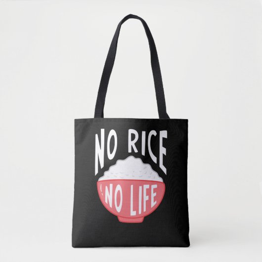Tote Bag Pas de riz sans vie Le bol de riz asiatique dépend (Devant)
