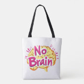 Tote Bag Pas de Slogan drôle de cerveau (Dos)