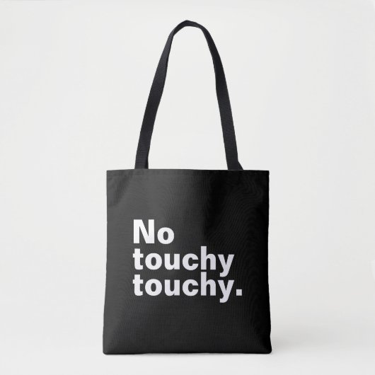 Tote Bag Pas de toucher amusant drôle de design introverti (Devant)