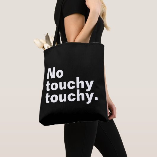 Tote Bag Pas de toucher amusant drôle de design introverti (De près)