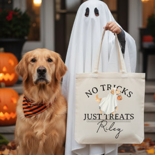 Tote Bag Pas de tours, juste un chien fantôme drôle pour Ha