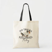 Tote Bag Pas De Trucs Traitez Juste Drôle Pun Fantôme Chien (Devant)