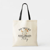 Tote Bag Pas De Trucs Traitez Juste Drôle Pun Fantôme Chien (Dos)