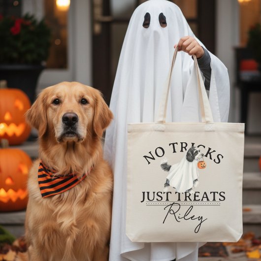 Tote Bag Pas De Trucs Traitez Juste Drôle Pun Fantôme Chien