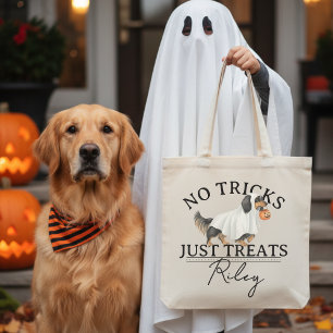 Tote Bag Pas De Trucs Traitez Juste Drôle Pun Fantôme Chien