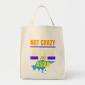 Tote Bag Pas fou, pas riche, juste asiatique (Devant)