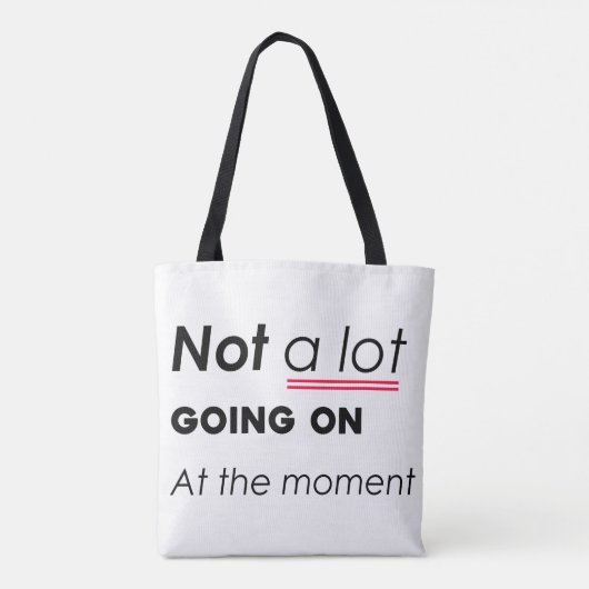 Tote Bag Pas Grand-Chose En Ce Moment - Funny Minimalis (Dos)