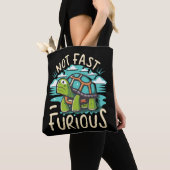 Tote Bag pas rapide, juste tortue furieuse (De près)