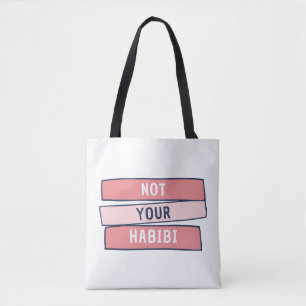 Tote Bag Pas votre Habibi - Drôle arabe féministe arabe - P