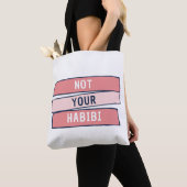 Tote Bag Pas votre Habibi - Drôle arabe féministe arabe - P (De près)