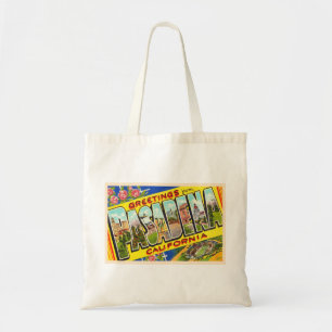 Tote Bag Pasadena California Vintage LETTRE GRANDE CARTE Po