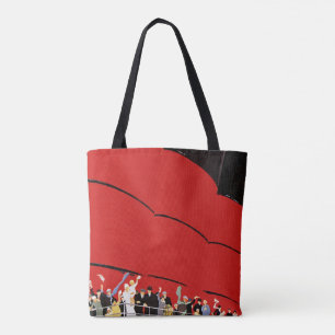 Tote Bag Passagers d'un bateau de croisière vintage faisant