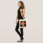 Tote Bag Passer la citrouille Halloween (Devant (modèle))