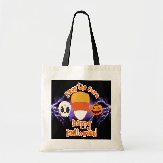 Tote Bag Passer la citrouille Halloween (Devant)