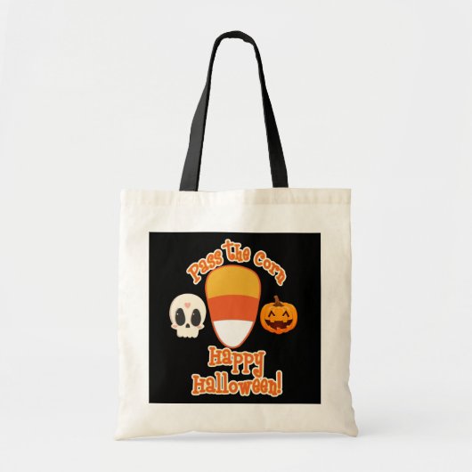 Tote Bag Passer le maïs Halloween (Devant)
