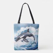 Tote Bag "Passez un moment formidable" Expression clé avec (Dos)