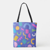 Tote Bag Pastel Abstract Shapes Pattern Design (Dos)