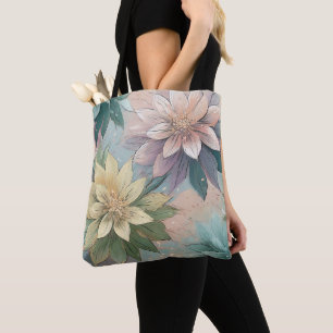 Tote Bag Pastel Blossom éclate : Floral Explosion Motif