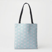 Tote Bag Pastel Blue Cute Bunny Motif de Pâques (Devant)