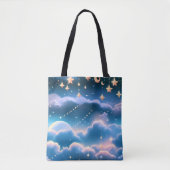 Tote Bag Pastel Blue Moon Dreamy Aesthetic (Devant)