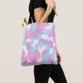 Tote Bag Pastel Camouflage Motif d'art Abstrait (De près)