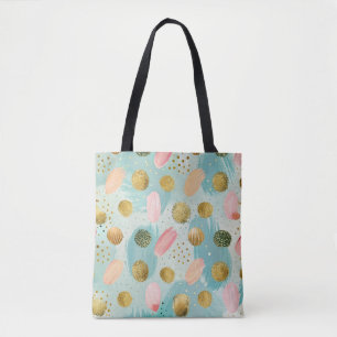 Tote Bag Pastel Confetti Parties scintillant Motif Abstrait