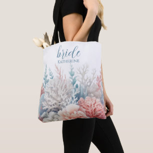 Tote Bag Pastel Coral Reef-Beach Mariage-Mariée-