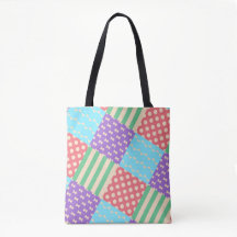 Pastel Damier Rayure Arc-en-ciel Géométrique
