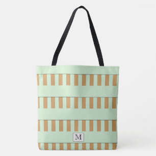 Tote Bag Pastel Green Stripes sur n'importe quel monogramme