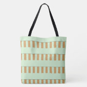 Tote Bag Pastel Green Stripes sur n'importe quel monogramme (Dos)