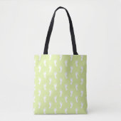 TOTE BAG PASTEL LIME VERT AVEC PETIT PIEDS BÉBÉ BLANC (Devant)