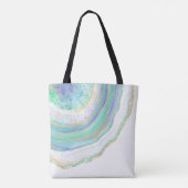 Tote Bag Pastel Marble Agate Motif avec Monogramme (Dos)