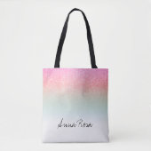 Tote Bag *~* Pastel Ombre Parties scintillant rose pâle (Devant)
