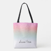 Tote Bag *~* Pastel Ombre Parties scintillant rose pâle (Dos)