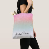 Tote Bag *~* Pastel Ombre Parties scintillant rose pâle (De près)