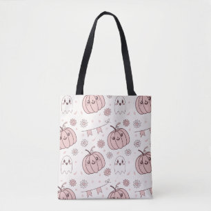Tote Bag Pastel Pink Halloween Motif sans couture (2)